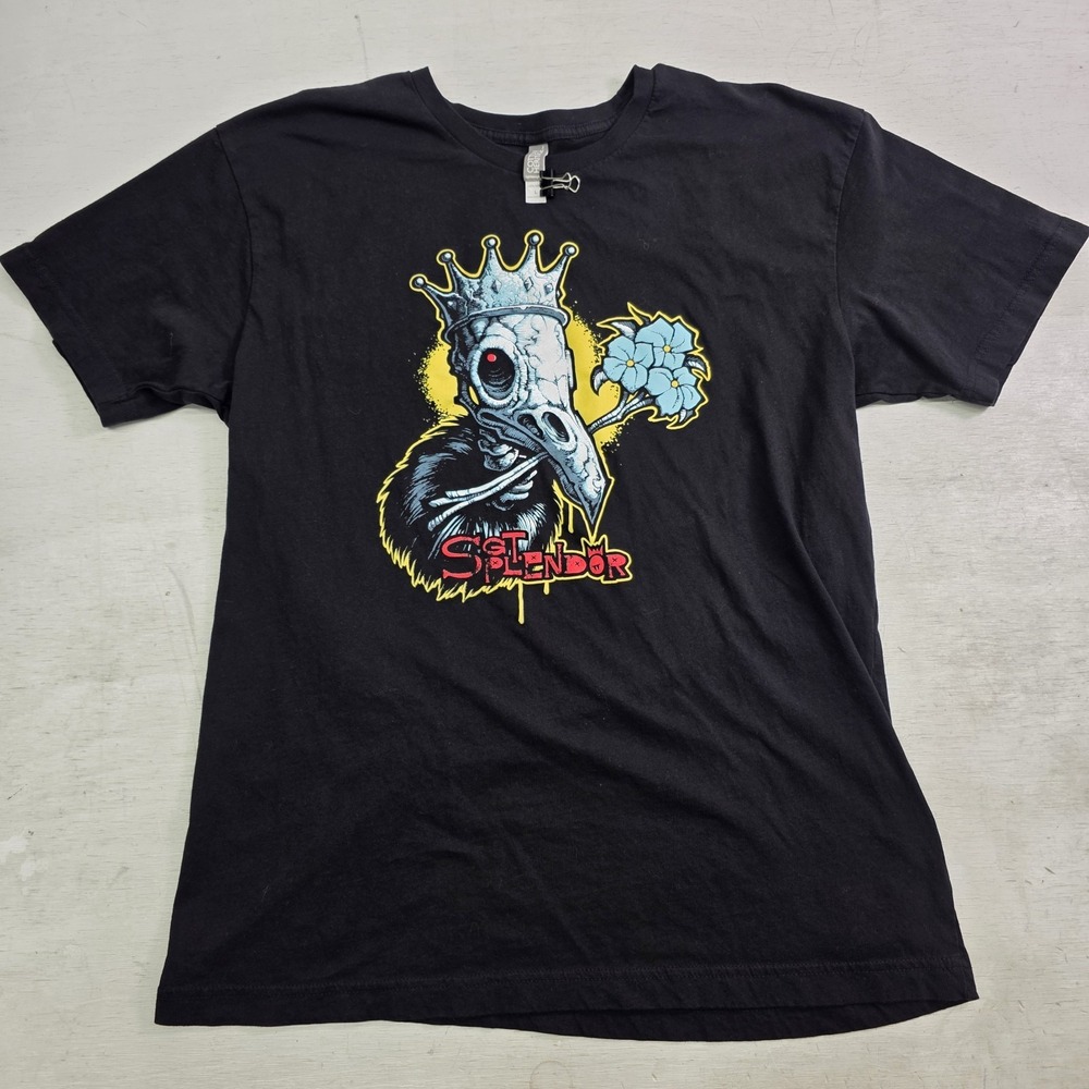 Sgt. Splendor Death Of Hoochie Koo Album Band Black‎ Graphic Men's T-Shirt Sz L